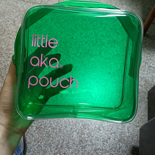 little AKA pouch- clear green