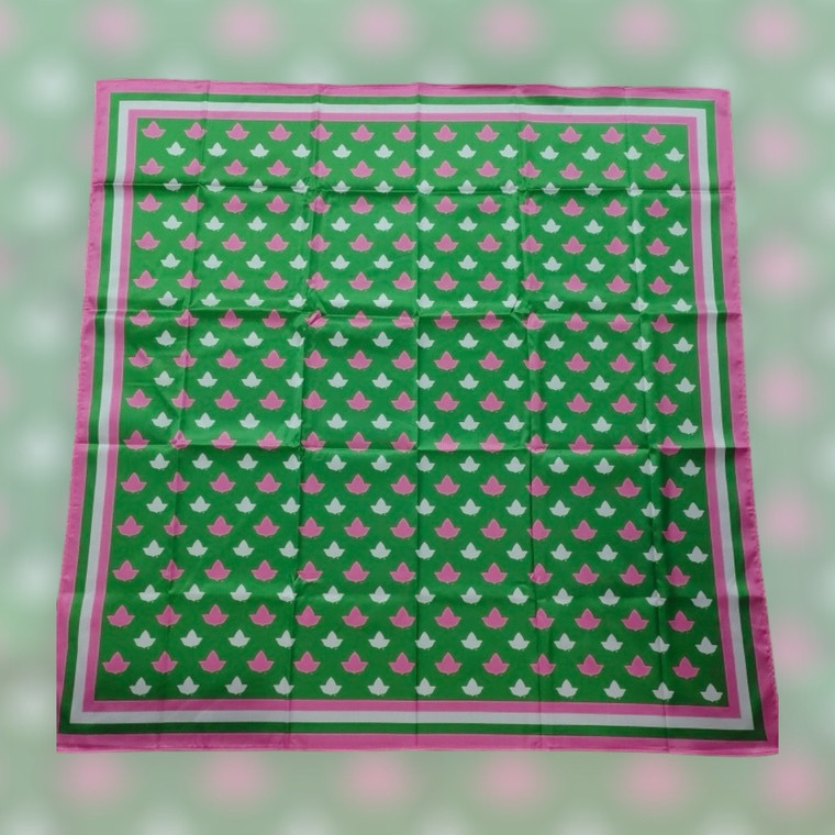 Alpha Kappa Alpha Scarf - Green Ivy  multicolor
