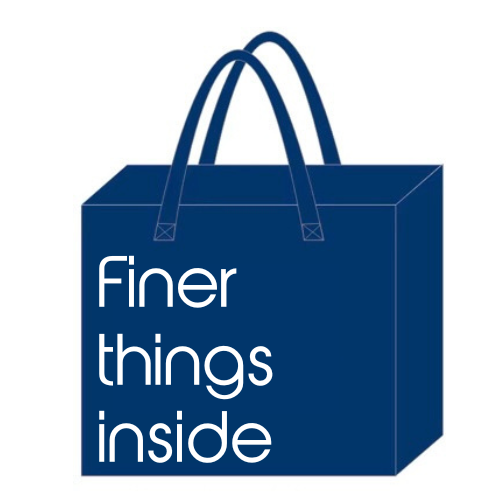 5 PACK - Zeta FELT shopping bag - Blue finer things inside