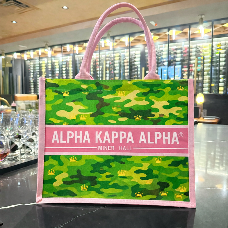 Alpha Kappa Alpha  Everyday  tote - camo medium