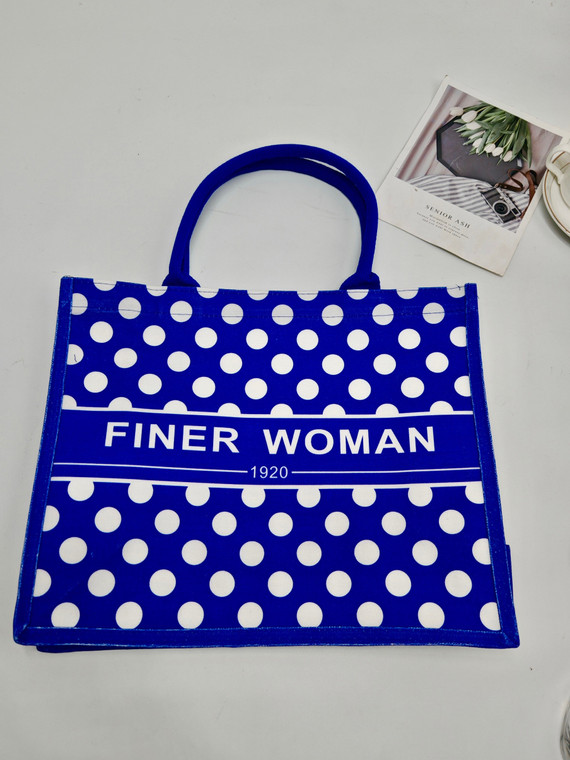 Zeta Phi Beta  Lightweight  tote - polka dot  medium | SHIP Start 5/17