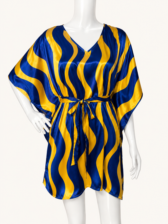 Palm Court Tunic - Blue & Gold| SHIPS STARTING 8/4