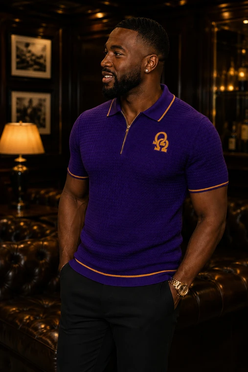 CONCLAVE PREORDER SPECIAL - Omega Psi Phi “Beckett” Polo purple
