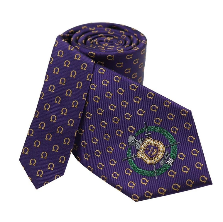 Omega Psi Phi Tie  - Omega Print extra long