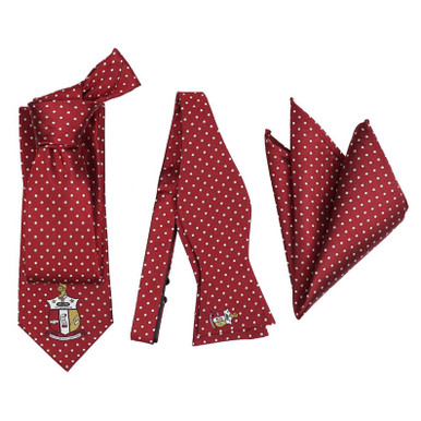 Kappa Alpha Psi Silk Tie set -polka dot - Waju Designs
