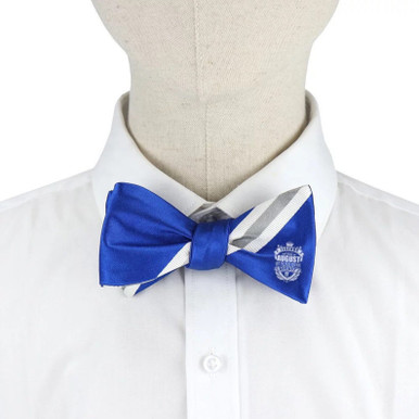 Sigma White Monogram Bow Tie
