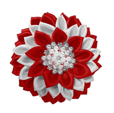 Delta Sigma Theta ΔΣΘ Silk Flower Brooch Small - 3.5 / Pinwheel