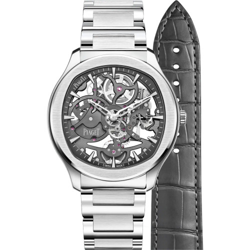 Piaget Polo Skeleton Automatic Steel Watch Black
