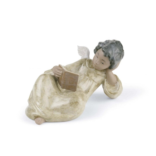 Lladro Devoted Reader Angel Figurine