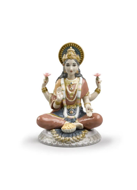 Lladro Goddess Sri Lakshmi Figurine