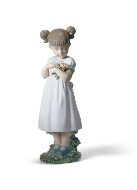 Lladro Flowers For Mommy Girl Figurine