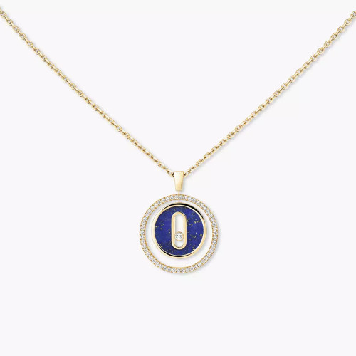 Messika Lucky Move SM Lapis Lazuli Necklace Yellow Gold Diamond Necklace