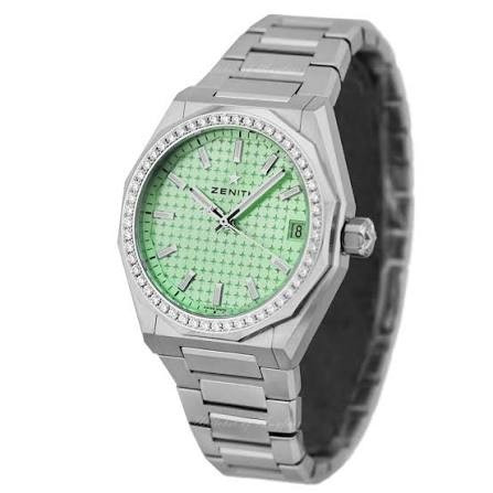 Zenith DEFY Skyline 36 Diamond-Set Bezel Green Dial 16.9400.670/61.I001
