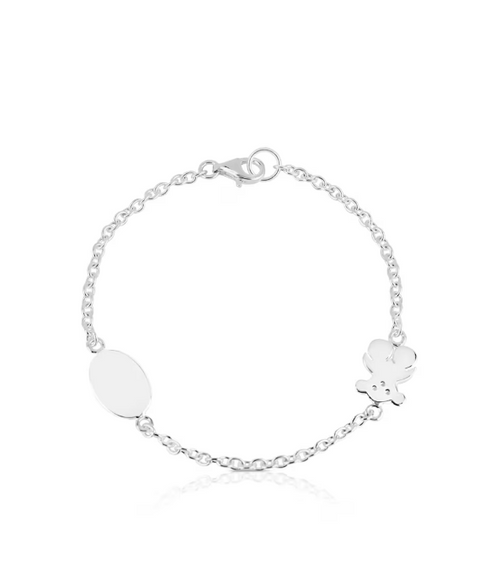 Tous Silver Bear Bracelet Oval and Bear MOTIFS