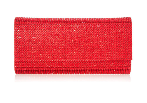 Judith Leiber Perry Crystal Red Clutch
