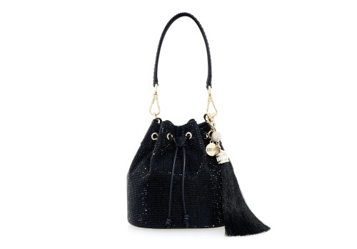 Judith Leiber Piper Bucket Black