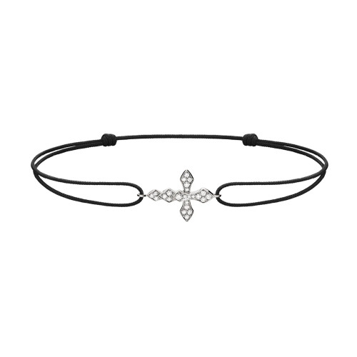 Akillis Python Diamonds Cord Bracelet White gold