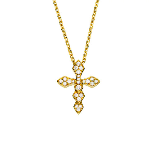 Akillis Python Diamonds S Necklace Yellow gold
