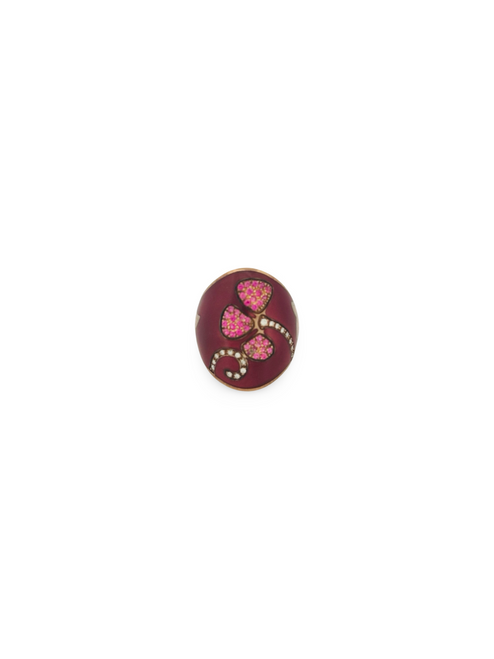 La Nouvelle Bague Fiore Rosa Enamel, Pink Sapphire & Diamond Ring
