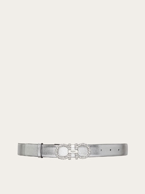 Ferragamo Adjustable Gancini belt Silver