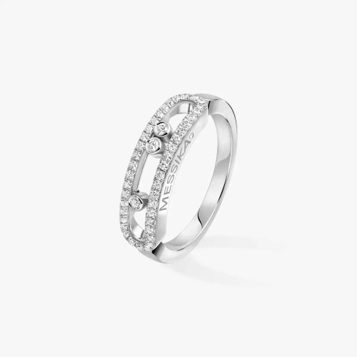 Messika White Gold Baby Move Pavé Ring