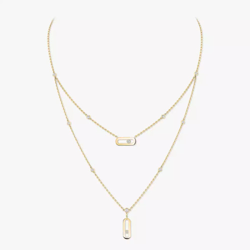 Messika Yellow Gold Move Uno Two-Row Necklace