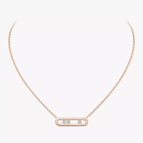 Messika Pink Gold Move Classique Ciselé Necklace