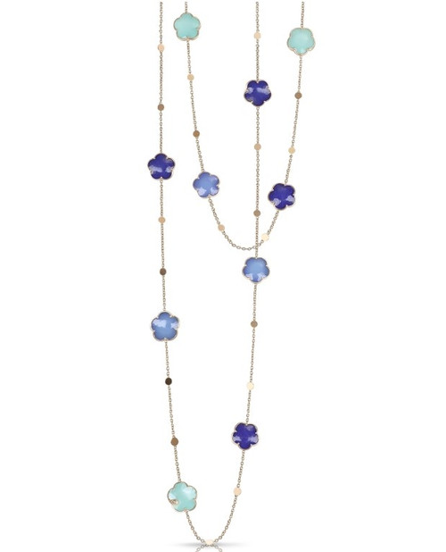 Petit Joli Sautoir in 18k Rose Gold with Blue Moon