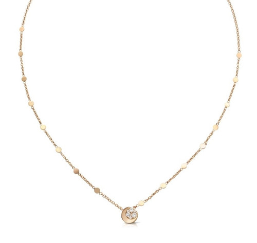 Luce Necklace in 18k Rose Gold with Diamonds.