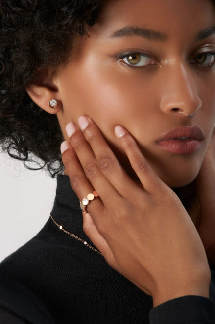 Luce Ring in 18k Rose Gold with Diamonds.