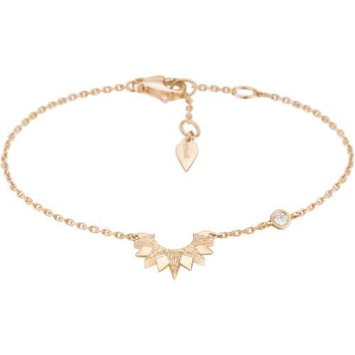 Piaget Sunlight Decor Palace chain bracelet in 18K rose gold set with one brilliant-cut diamond