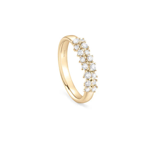 Damiani Mimosa 18KYG and diamond ring