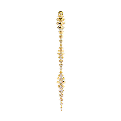 Akillis Python diamonds earring Yellow gold