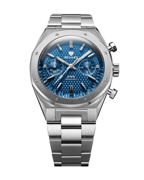 Nivada Grenchen F77 SST CHRONO MECAQUARTZ BLUE MK2 - 38MM