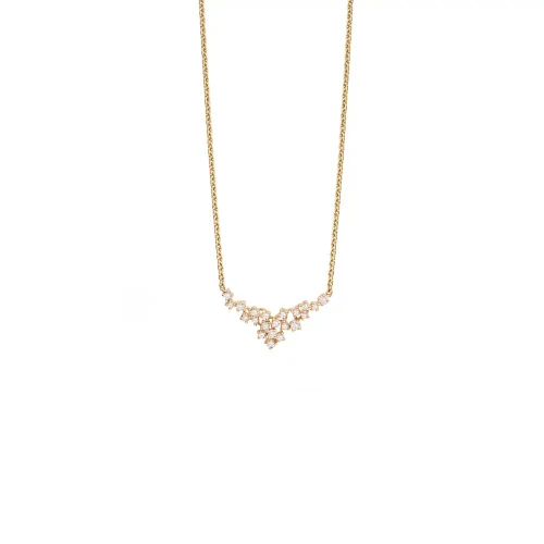 Damiani Mimosa Yellow gold necklace with diamonds