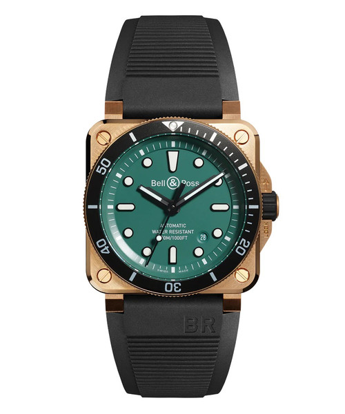Bell & Ross BR 03 Diver Black & Green Bronze BR0392-D-LT-BR/SRB