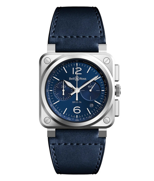 Bell & Ross BR 03 Chrono Blue Steel BR0394-BLU-STSCA