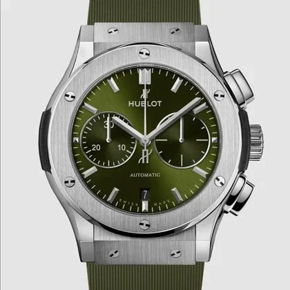Hublot Classic Fusion Chronograph Titanium Green Dial 45mm
