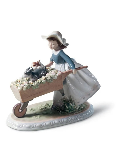Lladro A Barrow of Fun Girl Figurine