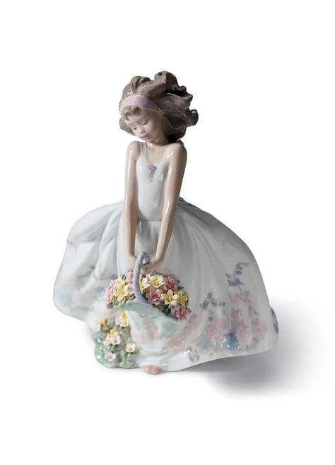 Lladro Wild Flowers Girl Figurine