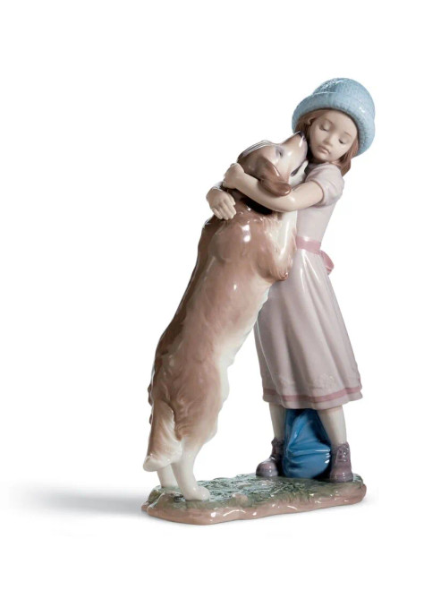 Lladro A Warm Welcome Dog Figurine