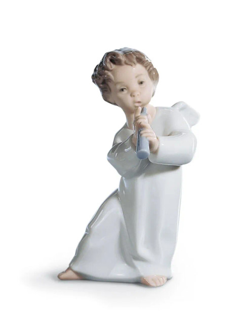 Lladro Angel With Flute Figurine