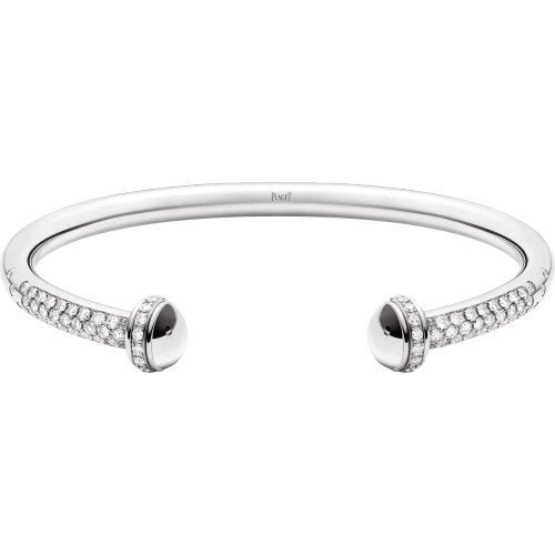 Piaget Possession Open Bangle Bracelet White Gold 90 Diamonds
