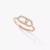Messika Move Uno Pavé LM Pink Gold Diamond Ring