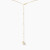 Yoko Trend 18K Yellow Gold Freshwater Pearl and Diamond Curve Necklace 5-6.5mm