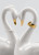 Lladro Endless Love Swans Figurine. Golden Luster