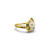 Garden Whimsy – Two-Tone Gold Pearl & Diamond Leaf Ring