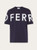 Ferragamo Short Sleeve T-Shirt with Graphic logo Blue