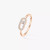 Messika Pink Gold Move Uno Half Pavé Ring