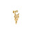 Akillis Python diamonds earring Yellow gold